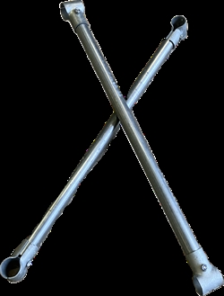 Rørstykke Ø42 mm med 1½" t-klemme, passer til forlengerdel til fanggittersystem (Cosnet)