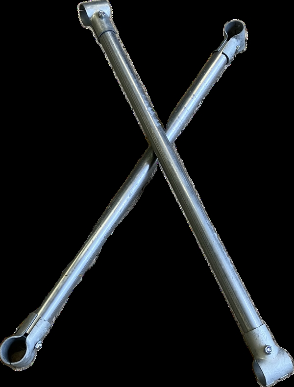 Rørstykke Ø42 mm med 1½" t-klemme, passer til forlengerdel til fanggittersystem (Cosnet)