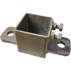 Hevebeslag med 2 fliker til 70x70 mm stolpe